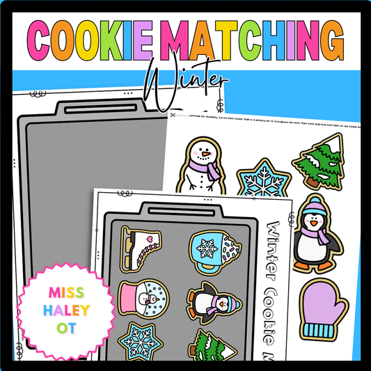 Winter Cookie Matching | Perfect for Centers, Obstacle Courses, Cut and Paste Activities (DIGTAL DOWNLOAD)